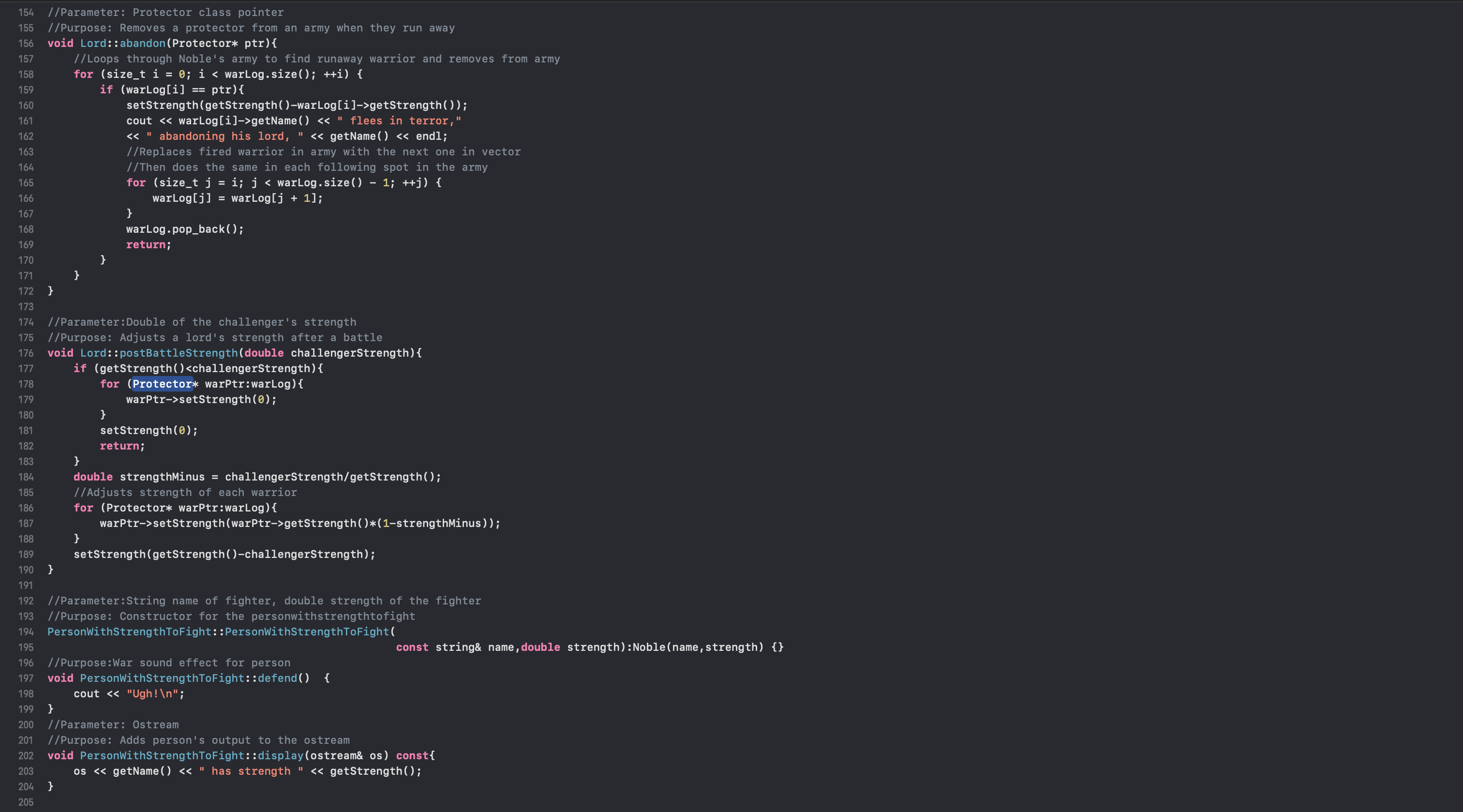 Screenshot of Noble C++ File