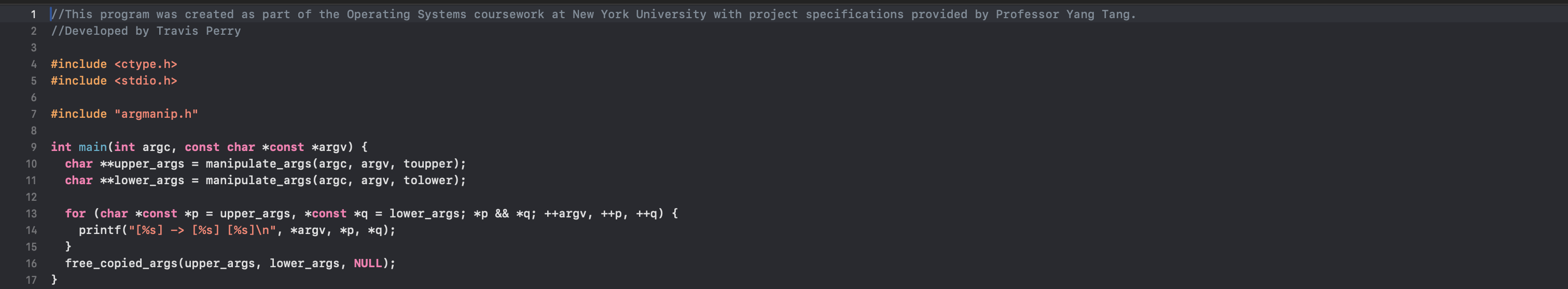 Screenshot of nyuc.c